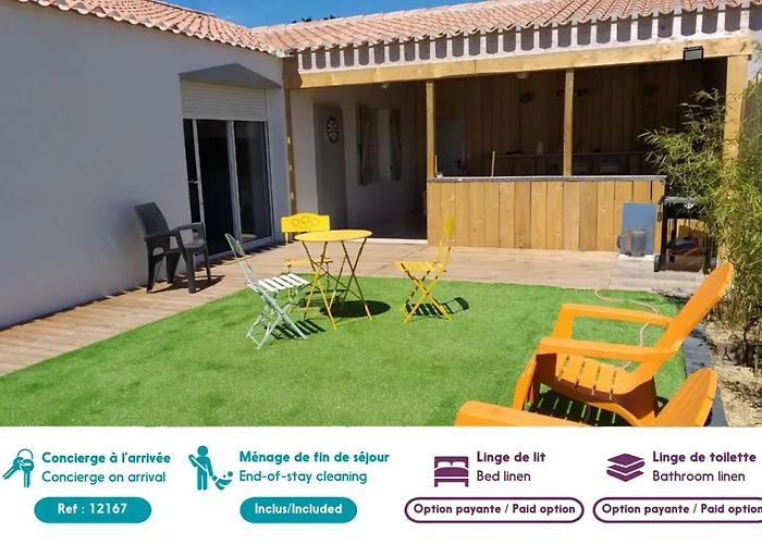 Hébergement de vacances 300m Des Plages - Maison Avec Jardin Pour 12